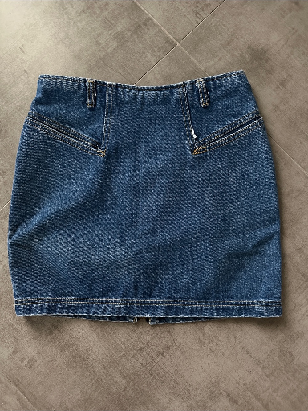 Vintage Guess Dark Blue Denim Mini Skirt